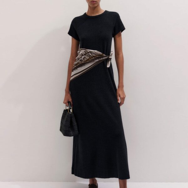 Bouclé Jersey – luxury British Black in Me and Em exclusively at Coveti