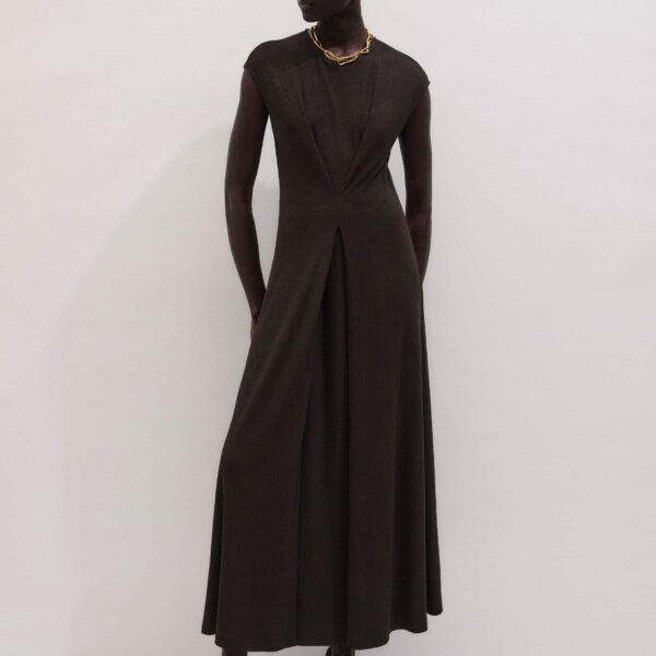 Bouclé Rib Jersey – luxury British Brown in Me and Em exclusively at Coveti