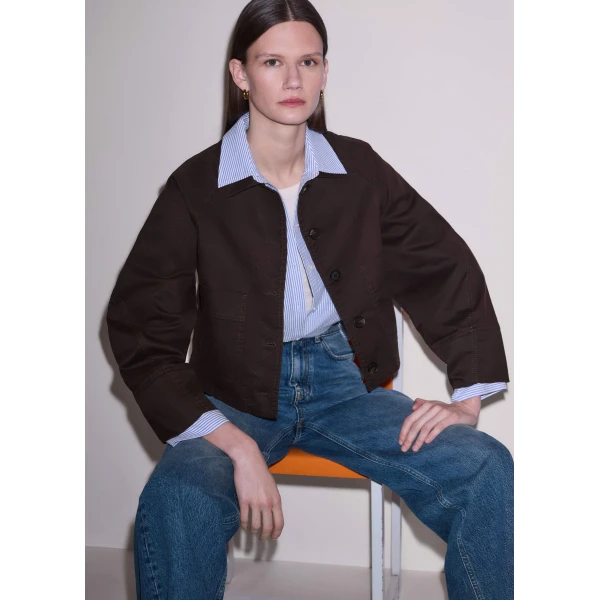 Me and Em Cocoon Sleeve Jacket
Cotton Twill Jacket, view 5