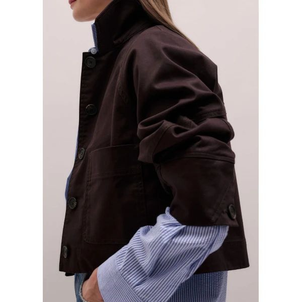 Me and Em Cocoon Sleeve Jacket
Cotton Twill Jacket, view 6