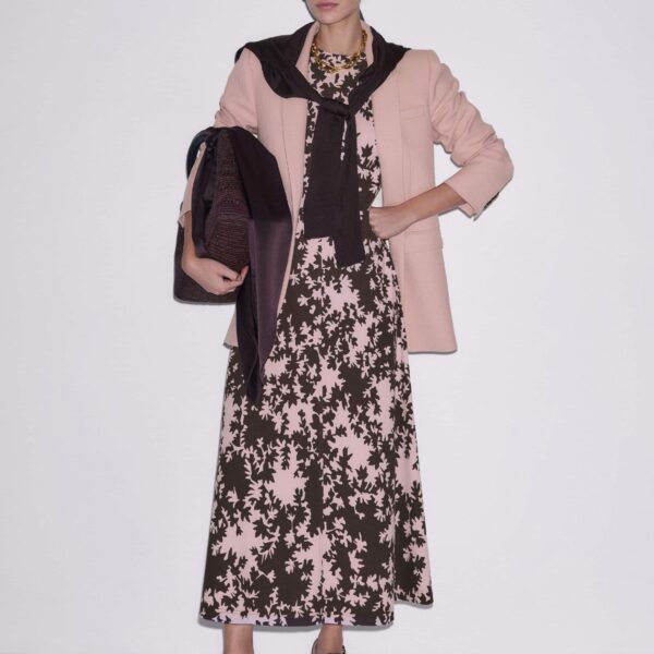 Crepe Jersey – luxury British Brown in Me and Em exclusively at Coveti