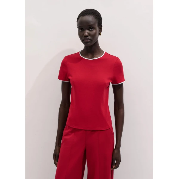 Me and Em Contrast Trim Slim Tee
Cotton Jersey Top, view 2