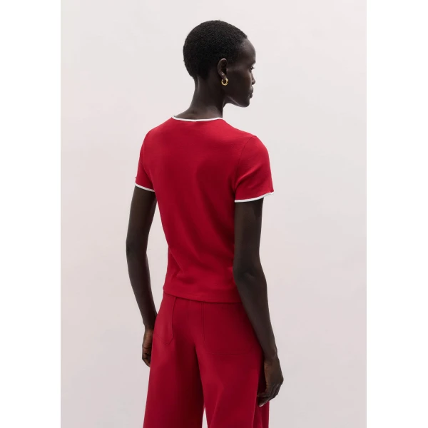 Me and Em Contrast Trim Slim Tee
Cotton Jersey Top, view 3