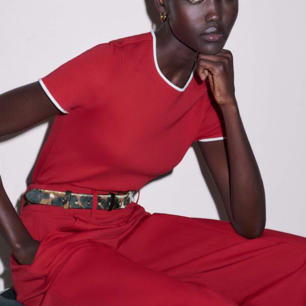 Cotton Jersey – luxury British Red in Me and Em exclusively at Coveti
