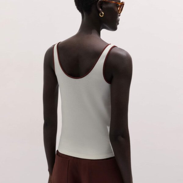 Me + Em Contrast Trim Slim Vest