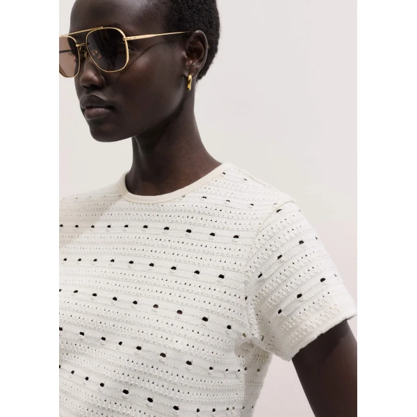 Me and Em Cutout Baby Tee
Pointelle Cotton Top, view 5