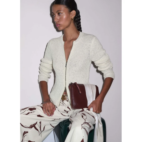 Me and Em Double Zip Cardigan
Cotton Bouclé Knit, view 6