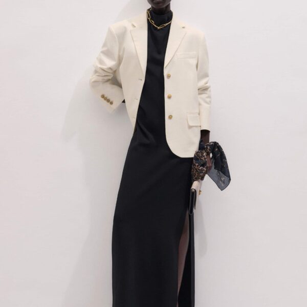 Fluid Crepe – luxury British Black in Me and Em exclusively at Coveti