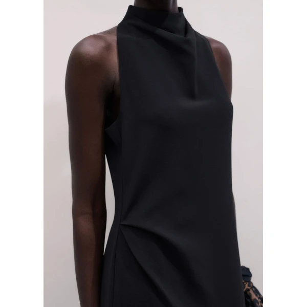 Me and Em Draped Full-Length Dress
Fluid Crepe Dress, view 5