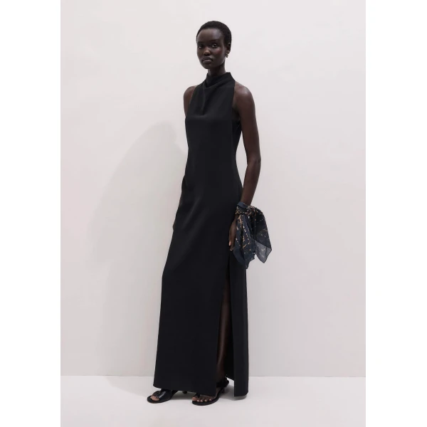 Me and Em Draped Full-Length Dress
Fluid Crepe Dress, view 6