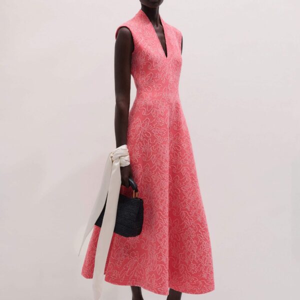 Jacquard Jersey – luxury British Pink in Me and Em exclusively at Coveti