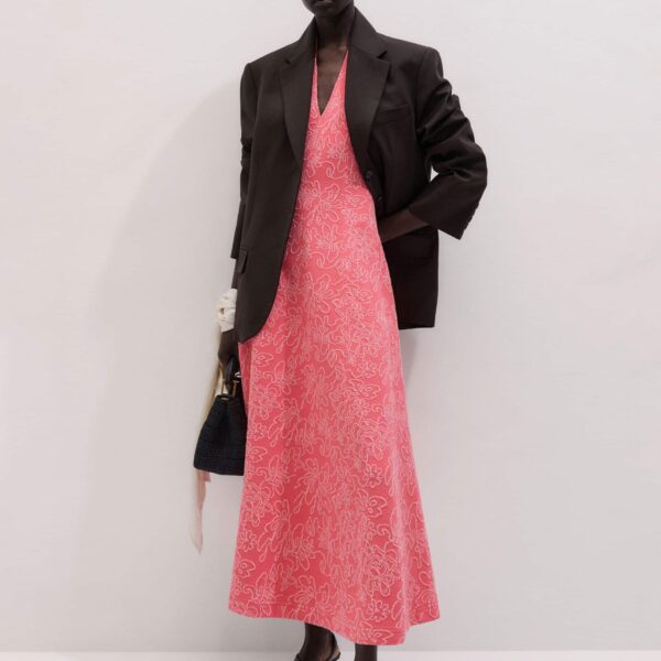 Jacquard Jersey – luxury British Pink in Me and Em exclusively at Coveti