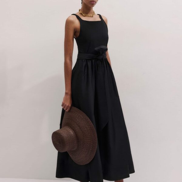 Jersey + Poplin – luxury British Black in Me and Em exclusively at Coveti
