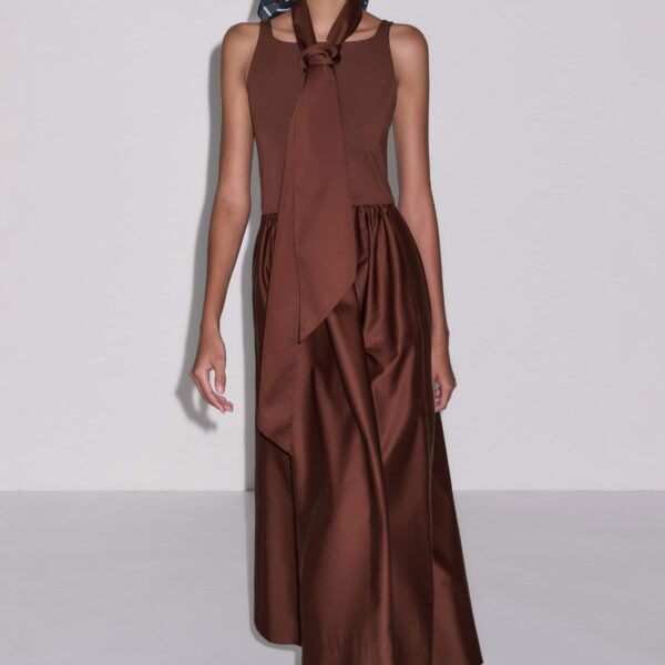 Jersey + Poplin – luxury British Brown in Me and Em exclusively at Coveti