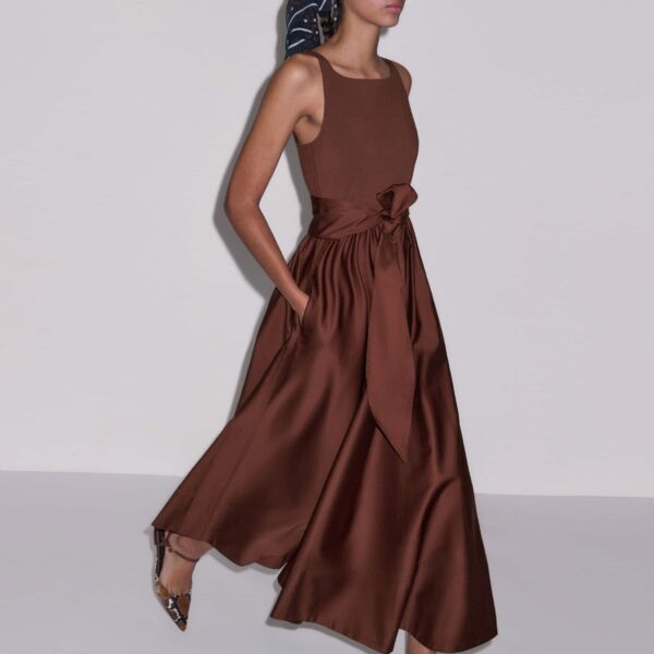 Jersey + Poplin – luxury British Brown in Me and Em exclusively at Coveti