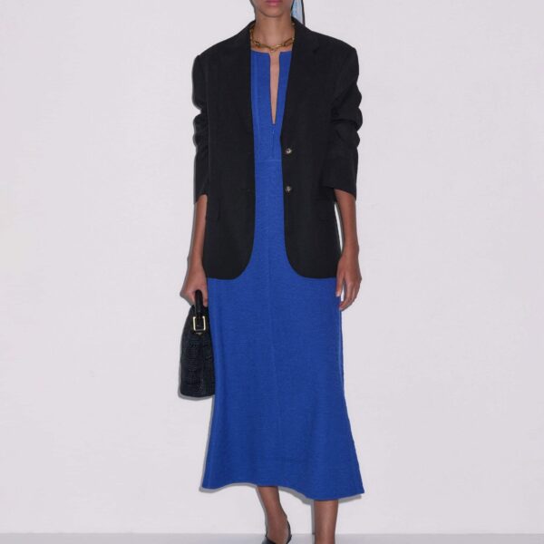 Textured Jersey – luxury British Blue in Me and Em exclusively at Coveti