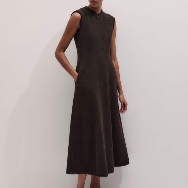 Textured Tweed – luxury British Brown in Me and Em exclusively at Coveti
