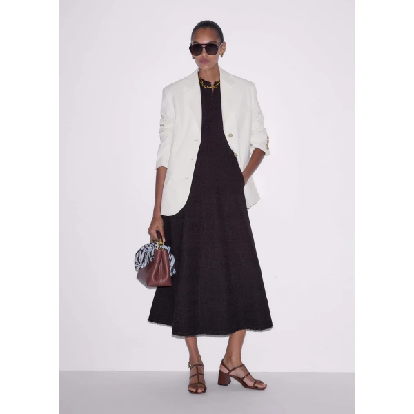 Me and Em Fit + Flare Maxi Dress
Textured Tweed Dress, view 4