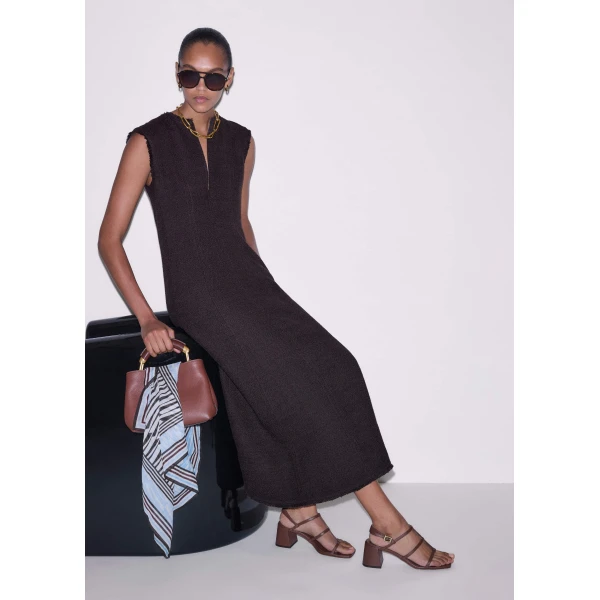 Me and Em Fit + Flare Maxi Dress
Textured Tweed Dress, view 6
