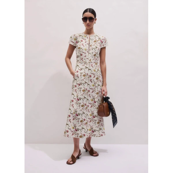 Me and Em Fit + Flare Midi Dress
Textured Cotton Dress, view 3