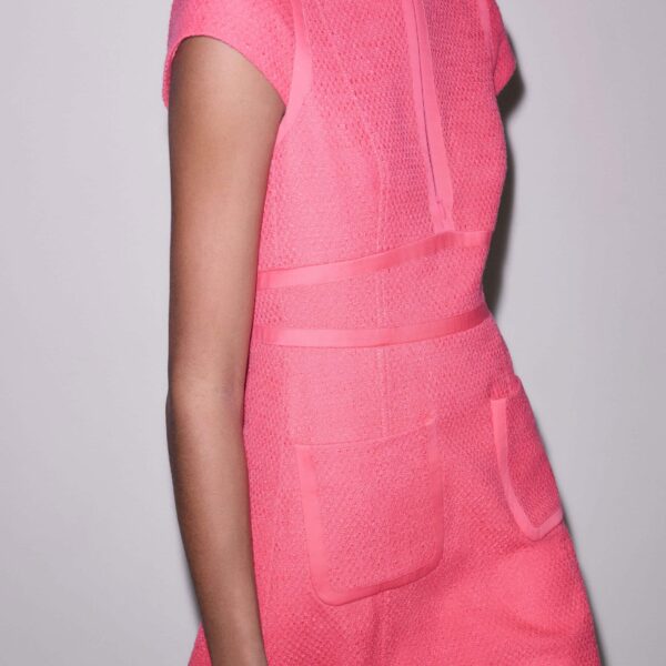 Textured Tweed – luxury British Pink in Me and Em exclusively at Coveti