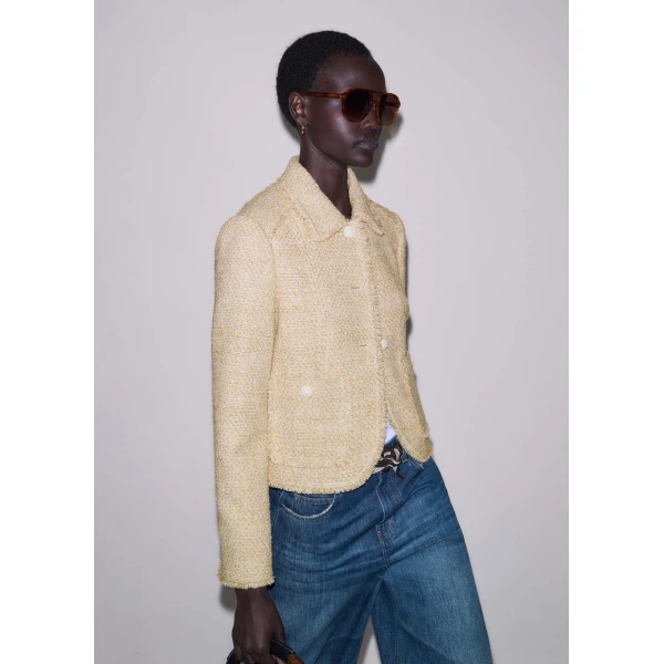 Me and Em Fringed Short Jacket
Italian Tweed, view 2