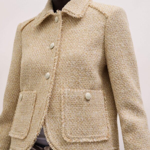 Italian Tweed – luxury British Beige in Me and Em exclusively at Coveti