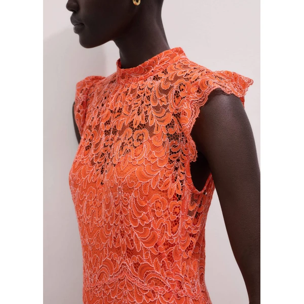 Me and Em Full-Length Dress
Two-Tone Lace Dress, view 5