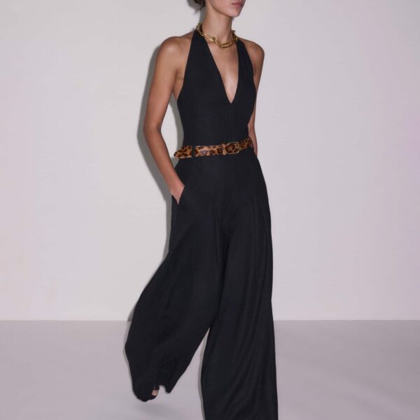 Me + Em Halterneck Wide Jumpsuit