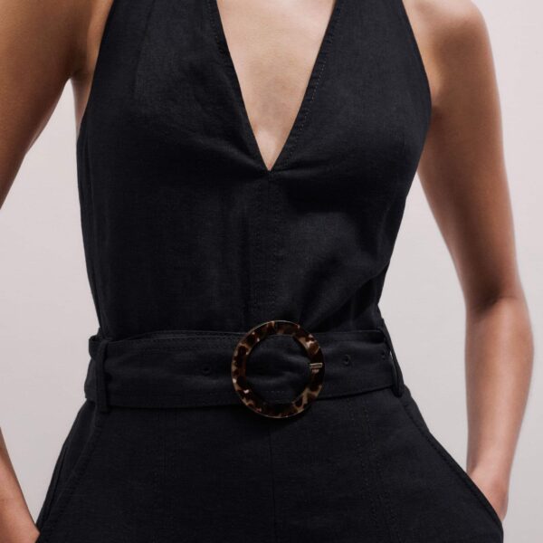 Crease-Less Linen – luxury British Black in Me and Em exclusively at Coveti