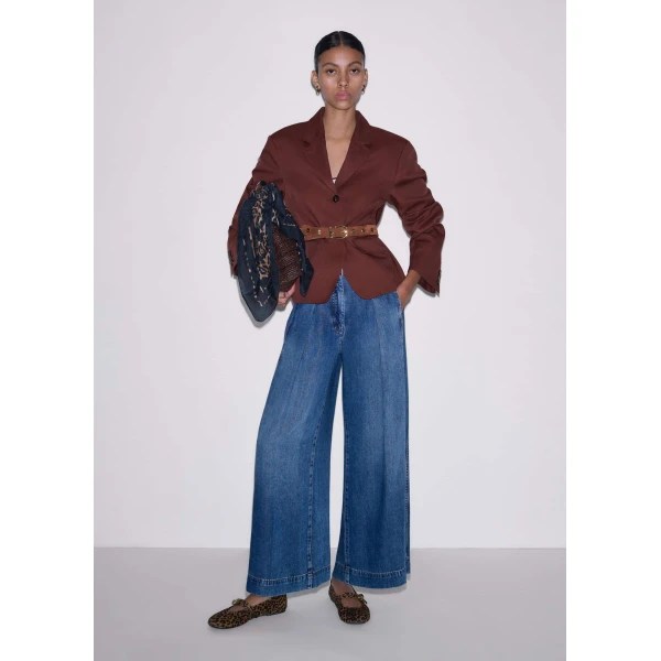 Me and Em Icon Oversized Short Blazer
Italian Linen Blend, view 4