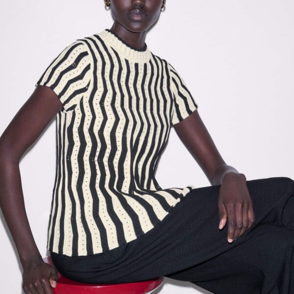 Pointelle Cotton – luxury British Multicolour in Me and Em exclusively at Coveti