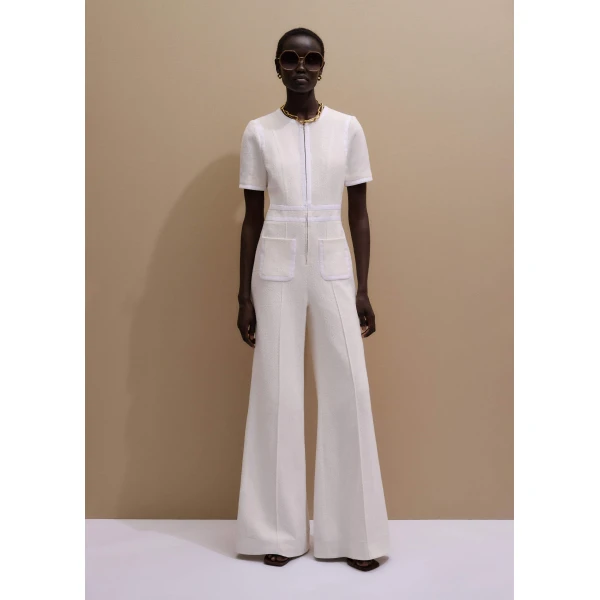 Me and Em Leg Elongator Jumpsuit
Textured Tweed, view 6