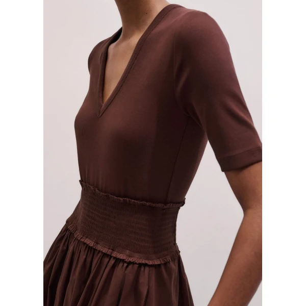 Me and Em Mixed Media Maxi Dress
Mixed-Media Jersey Dress, view 5