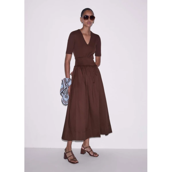 Me and Em Mixed Media Maxi Dress
Mixed-Media Jersey Dress, view 6
