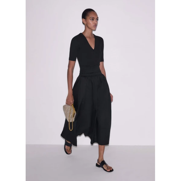 Me and Em Mixed Media Maxi Dress
Mixed-Media Jersey Dress, view 6