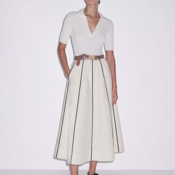 Knit + Poplin – luxury British White in Me and Em exclusively at Coveti