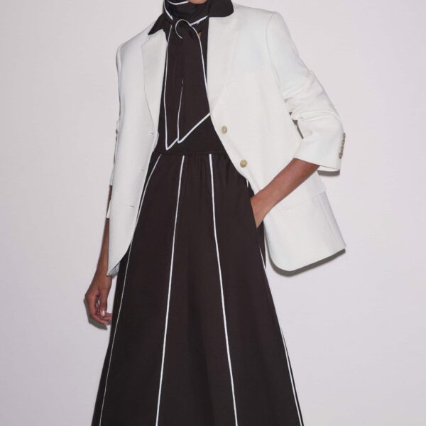 Knit + Poplin – luxury British Brown in Me and Em exclusively at Coveti
