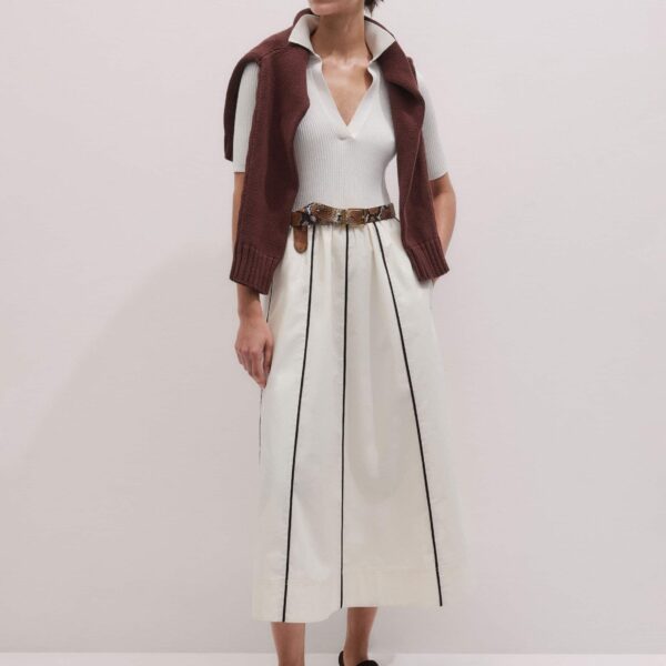 Knit + Poplin – luxury British White in Me and Em exclusively at Coveti