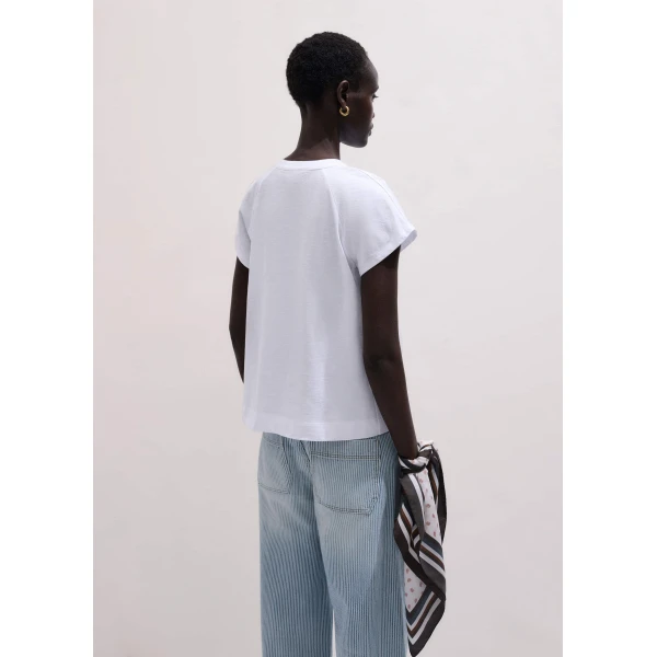Me and Em Open-V Swing Top
Cotton Slub Jersey Top, view 3