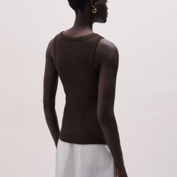 Cotton Rib Jersey – luxury British Brown in Me and Em exclusively at Coveti