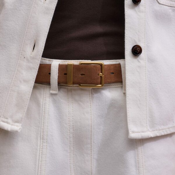 Cotton Rib Jersey – luxury British Brown in Me and Em exclusively at Coveti