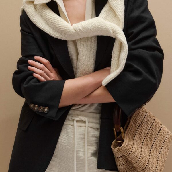 Textured Jersey – luxury British Ivory in Me and Em exclusively at Coveti