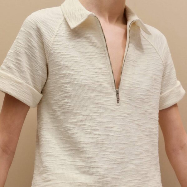 Textured Jersey – luxury British Ivory in Me and Em exclusively at Coveti