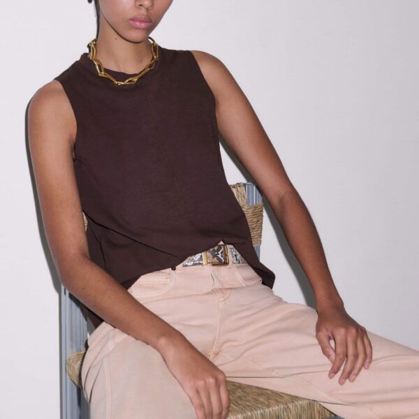 Slub Jersey – luxury British Brown in Me and Em exclusively at Coveti