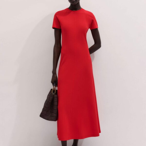 Crepe Jersey – luxury British Red in Me and Em exclusively at Coveti