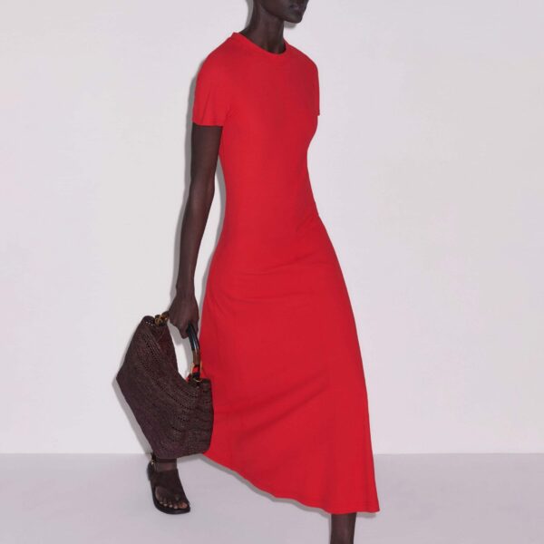 Crepe Jersey – luxury British Red in Me and Em exclusively at Coveti