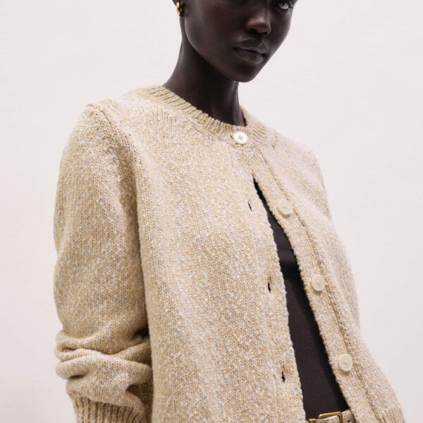 Cotton Mouliné Knit – luxury British Yellow in Me and Em exclusively at Coveti
