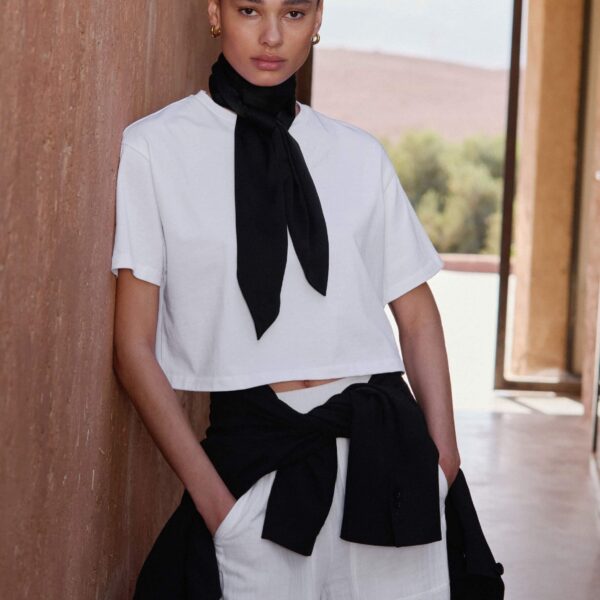 Midweight Jersey – luxury British White in Me and Em exclusively at Coveti