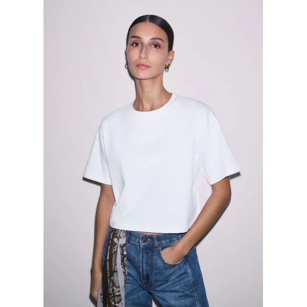 Me and Em Relaxed Crop Tee
Midweight Jersey Top, view 6